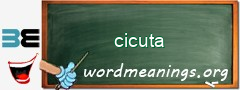 WordMeaning blackboard for cicuta